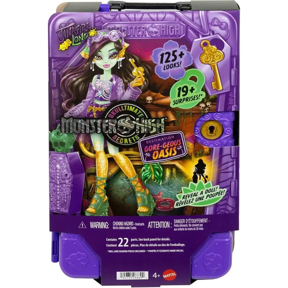 Monster High Skulltimate Secrets Gore-Geous Oasis Jinafire Long Doll NIB